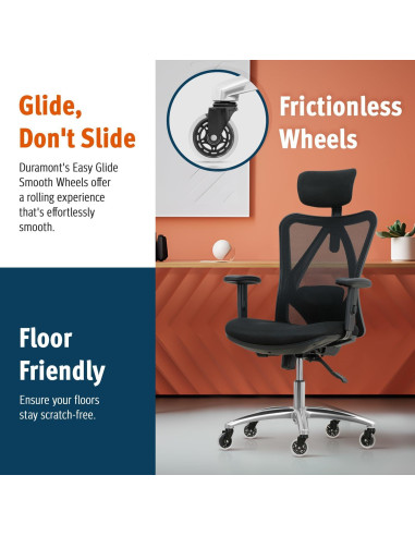 Silla de Oficina Ergonómica Duramont 6 - Ajustable con Soporte Lumbar