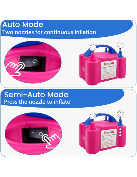 Bomba Eléctrica de Globos PCFING, Inflador Portátil 750L/min