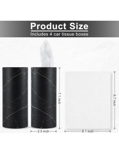 Soporte de Tejidos para Auto SINGARO 4 Paquetes 200 Tejidos 2