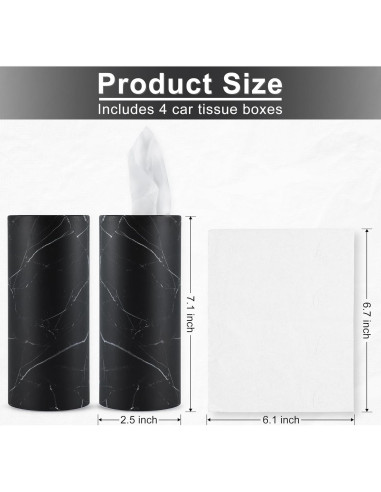 Soporte de Tejidos para Auto SINGARO 4 Paquetes 200 Tejidos