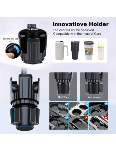 Soporte para Tablet en Portavasos Peastrex Ajustable 3-13"