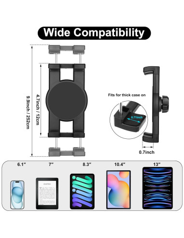 Soporte para Tablet en Portavasos Peastrex Ajustable 3-13"