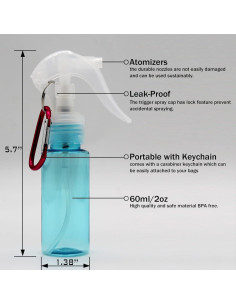 Botellas de Spray Vacías ZJSXINDI 60ml - 5PCS Multicolor 2