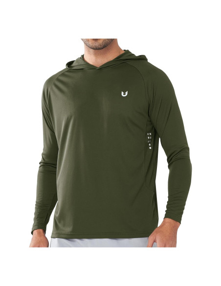 Sudadera con Capucha NORTHYARD UPF 50+ Hombre Verde Militar