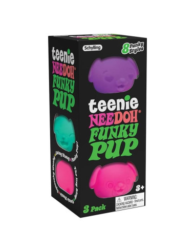 Juguete Sensorial NeeDoh Schylling 3 Mini Funky Pups
