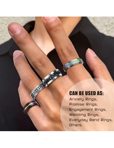 Conjunto de 16 Anillos Fidget Acero Inoxidable Besteel