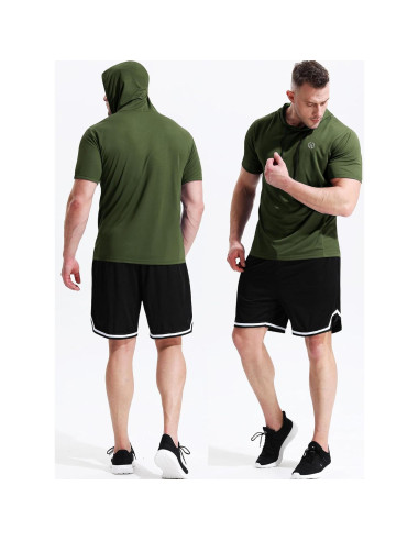 Camiseta Deportiva Neleus Sin Mangas para Hombre - 3 Pzs