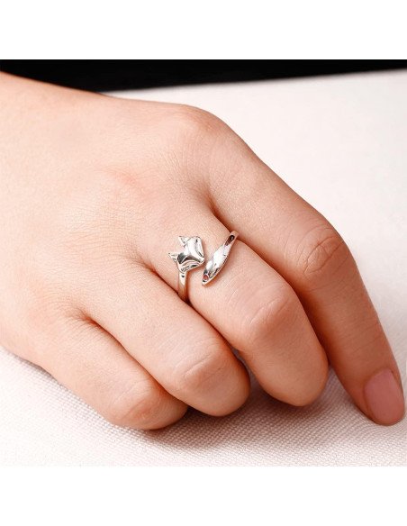 Anillo Abierto de Zorro Jewever en Plata Esterlina 925