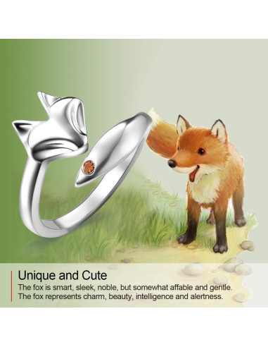 Anillo Abierto de Zorro Jewever en Plata Esterlina 925