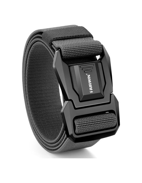 Cinturón FAIRWIN táctico de nylon elástico 115 cm gris