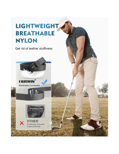 Cinturón FAIRWIN táctico de nylon elástico 115 cm gris