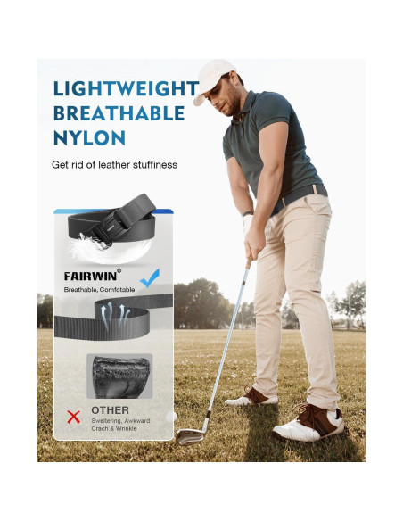 Cinturón FAIRWIN táctico de nylon elástico 115 cm gris