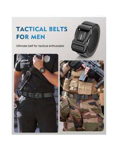 Cinturón FAIRWIN táctico de nylon elástico 115 cm gris