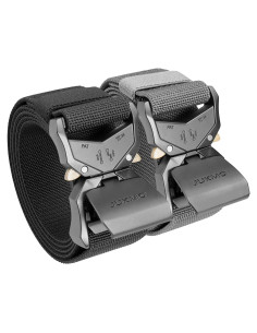 Cinturón Táctico JUKMO Paquete de 2 Nylon Militar 3,81 cm