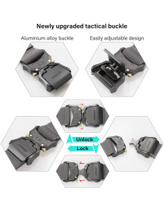 Cinturón Táctico JUKMO Paquete de 2 Nylon Militar 3,81 cm 2
