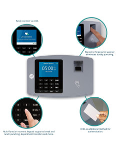 Reloj Biométrico uAttend BN6000N para Control de Asistencia 2