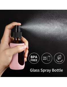 Botellas de Spray de Vidrio Ámbar HOMBYS 50ml - Paquete de 4 2