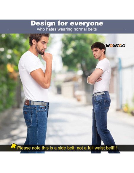 Cinturón Sin Hebilla WOWOGO Ajustable Elástico 2 Piezas