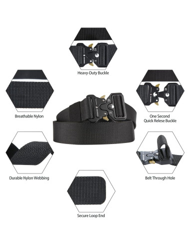 Cinturón Táctico KingMoore 3 Pack Nylon Ajustable