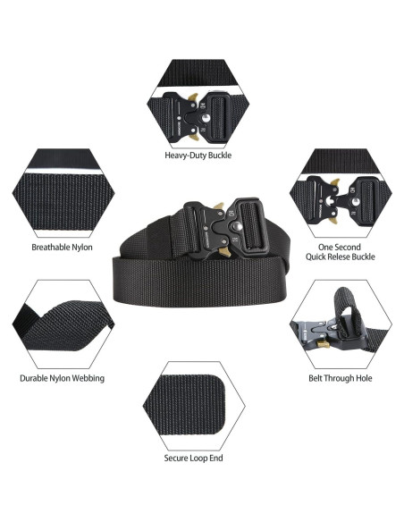 Cinturón Táctico KingMoore 3 Pack Nylon Ajustable