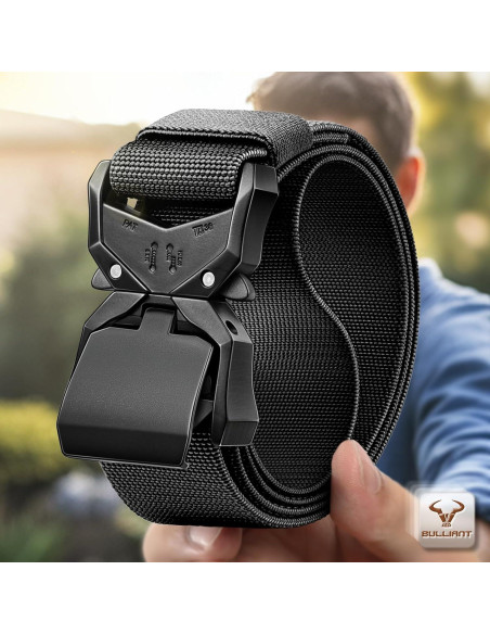 Cinturón Táctico Bulliant Elástico Nylon Militar 3,81 cm