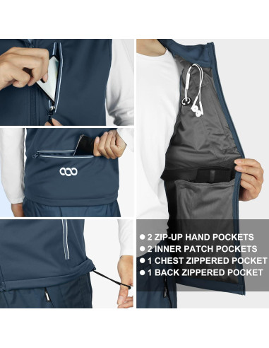 Chaleco de golf 33,000ft para hombres a prueba de viento