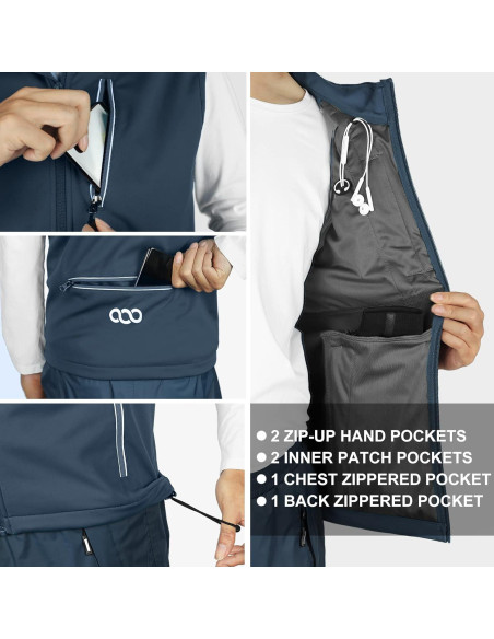 Chaleco de golf 33,000ft para hombres a prueba de viento