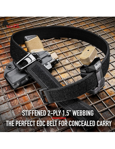 Cinturón Táctico EDC Wolf Tactical Ajustable Negro M