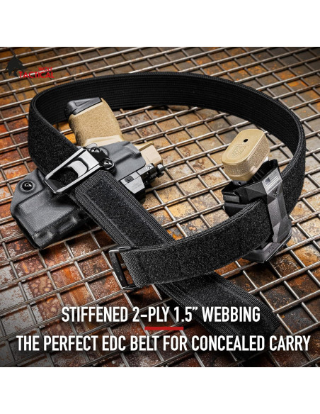Cinturón Táctico EDC Wolf Tactical Ajustable Negro M