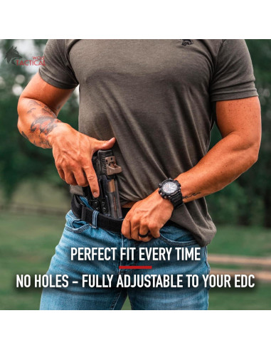 Cinturón Táctico EDC Wolf Tactical Ajustable Negro M