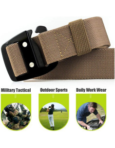 Cinturón Táctico WYuZe Elástico Militar Ajustable 28-56 cm 2