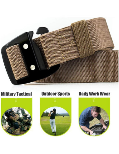 Cinturón Táctico WYuZe Elástico Militar Ajustable 28-56 cm