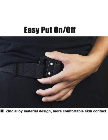 Cinturón Táctico WYuZe Elástico Militar Ajustable 28-56 cm