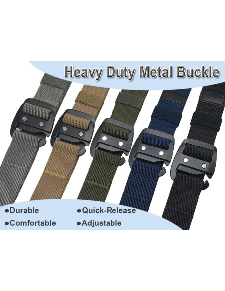 Cinturón Táctico WYuZe Elástico Militar Ajustable 28-56 cm