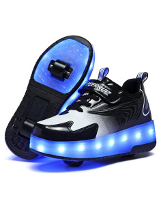 Zapatillas de Patinaje Ehauuo LED Recargables para Niños