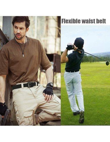 Cinturón Táctico WYuZe Elástico Militar Ajustable 28-56 cm