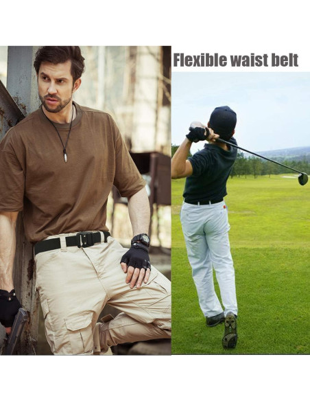 Cinturón Táctico WYuZe Elástico Militar Ajustable 28-56 cm