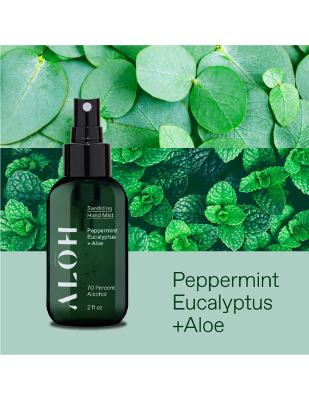Desinfectante de Manos ALOH 3-pack 70% Alcohol Menta Eucalipto