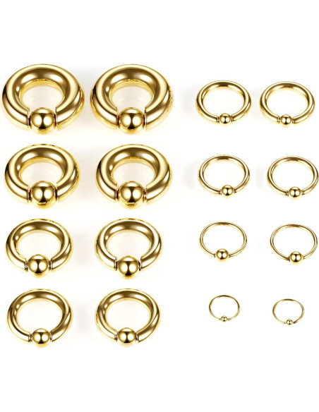 Arete Septum Acero Inoxidable Plata 14mm 2mm Unisex