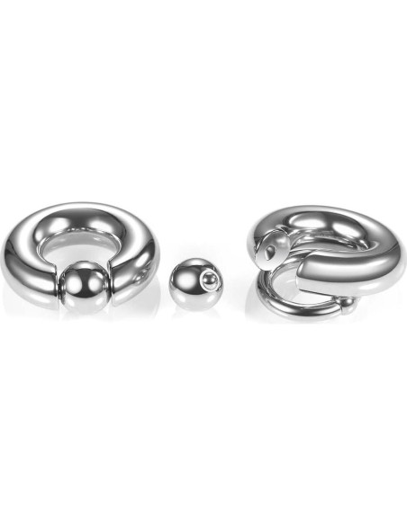 Arete Septum Acero Inoxidable Plata 14mm 2mm Unisex