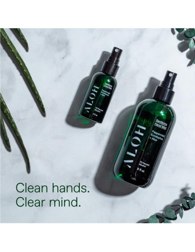 Desinfectante de Manos ALOH 3-pack 70% Alcohol Menta Eucalipto