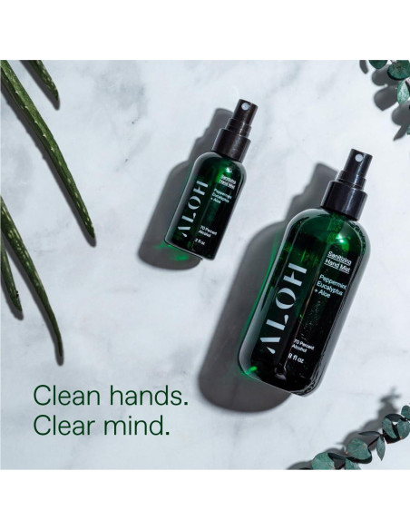 Desinfectante de Manos ALOH 3-pack 70% Alcohol Menta Eucalipto