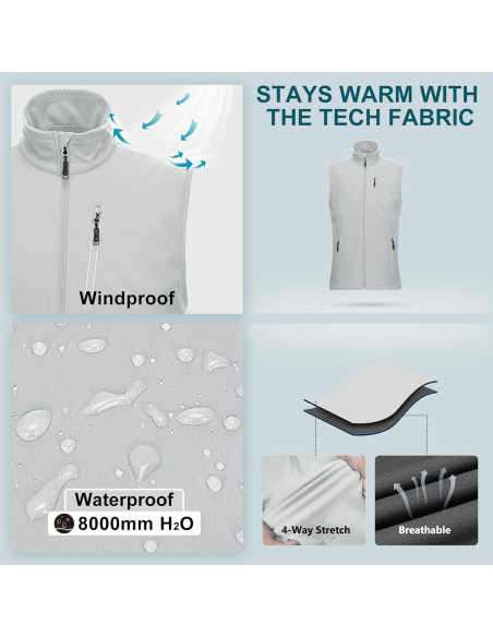 Chaleco de golf 33,000ft para hombres a prueba de viento