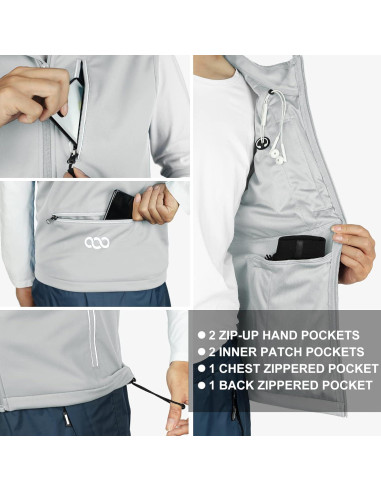 Chaleco de golf 33,000ft para hombres a prueba de viento