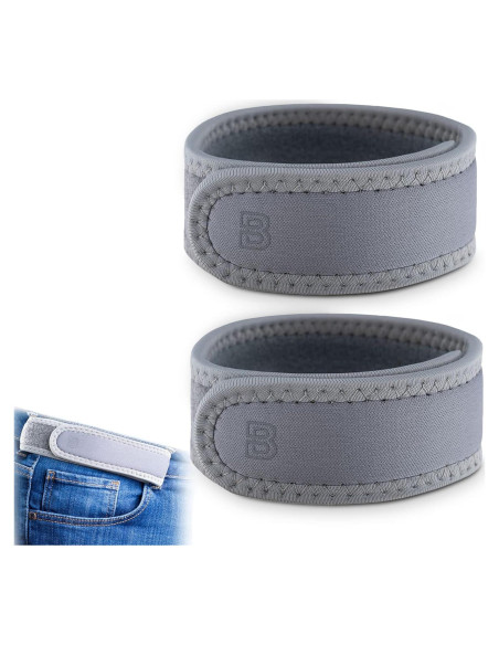 Cinturón BeltBro Pro Elástico Invisible Ajustable Gris