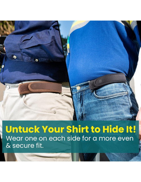 Cinturón BeltBro Pro Elástico Invisible Ajustable Gris