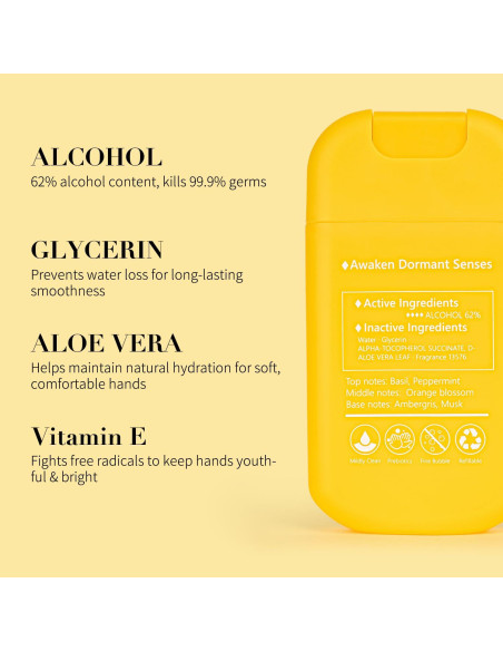 Spray desinfectante para manos Touchfeel 27.6 ml recargable