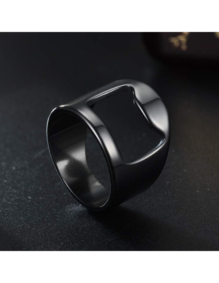Anillo Abrebotellas Acero Inoxidable SINLEO Color Negro