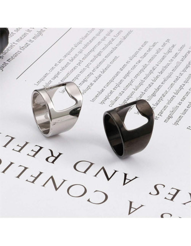 Anillo Abrebotellas Acero Inoxidable SINLEO Color Negro