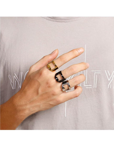 Anillo Abrebotellas Acero Inoxidable SINLEO Color Negro